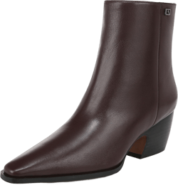 Franco Sarto Women's Western Ankle Boot 6.5 Wide Castagno Brown Leather