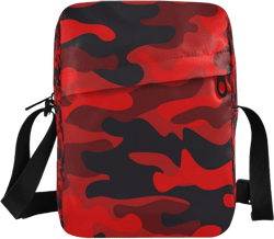 Red Camo Messenger Bag for Women Men Crossbody Shoulder Bag Cell Phone Wallet Purses Man Purse Side Bag with Adjustable Strap for Concert Beach Travel Sporting