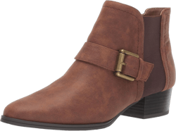 Aerosoles Women's Cross Out Ankle Boot 6 Brown Fabric