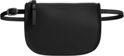 Lo & Sons Waverley 2 Crossbody Bag - Premium Nappa Leather Shoulder & Belt Bag with Convertible Strap | Lightweight Smooth Leather | Sleek Versatile Bag for Women for Everyday, Weekend, Travel Black / Gunmetal / Grey Nappa Leather