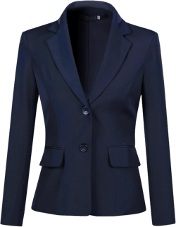YYNUDA Women's Casual Long Sleeve Two Button Suit Jacket Work Office Blazer Jacket X-Small Dark Blue