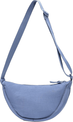 YIKOEE Crescent Bag for Women Men Small Sling Crossbody Bag with Half Moon Shape Blue