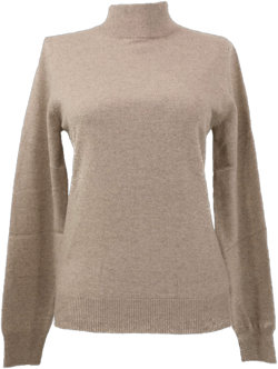 Shephe Womens Mock Turtleneck Cashmere Sweater X-Large Beige