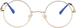 Kursan Round Blue Light Glasses for Women Men Retro Circle Metal Frame Eyeglasses Two Sizes S1 Gold - 45mm 45 Millimeters