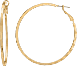 Time and Tru Womens Gold 2.5" Hoop Earrings, 1 Pair