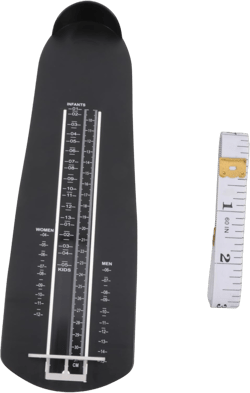 Holibanna 2pcs Foot Measuring Device Printable Foot Measurement Tool Shoe Size Measurement Tool Shoes Size Chart Shoe Measuring Foot Feet Measure Tool Measurer Tape Pied Plastic Black
