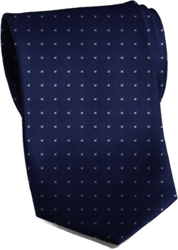 Silk Man Tie Navy Blue White