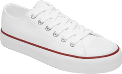AOMAIS Womens Canvas Shoes Low Top Shoes Fashion Sneaker Walking Shoes for Woman Classic Casual Sneaker(White 6)