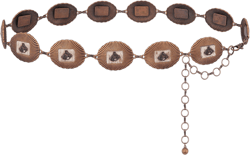 Wrangler Womens Western Concho Chain Belt Cowgirl Rustic Metal Waist Jewelry Silver Chalice