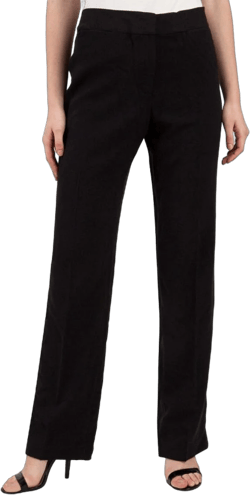 Adrienne Vittadini Women's Dress Pants Business Office Professional Slacks - Black - 6 Petite