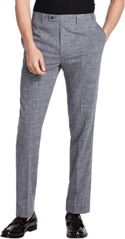 Calvin Klein Mens Plaid Knit Dress Pants 38W x 32L Grey