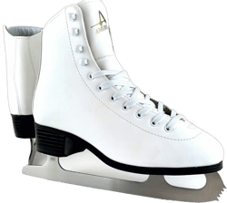 American Athletic Shoe Women's Leather Lined Ice Skates 11 White
