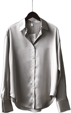 Autumn Fashion Button Up Satin Silk Shirt Vintage Blouse Women White Lady Long Sleeves Female Loose Street Shirts 11355