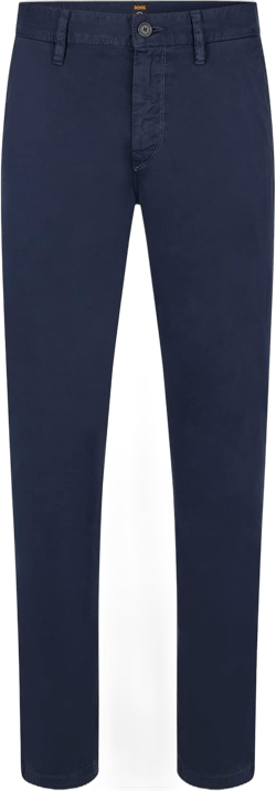 BOSS Men's Tapered Fit Cotton Blend Trousers 32W x 32L Basic Navy