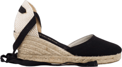 Sevilla Authentic Spanish Espadrille Wedge Sandals for Women - Sustainable, Eco Friendly, Vegan Shoes. Classic Style, Organic Cotton Canvas Upper, Comfy Insole, Jute Midsole, Rubber Sole. Made in Spain 9 Black