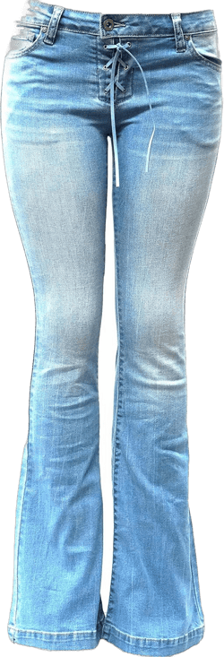 Jack David H&Y Women's 70s Trendy Sexy Rhinestone Studded Flare Fitted Bell Bottom Denim Jeans 17 90039 Blue Light Wash