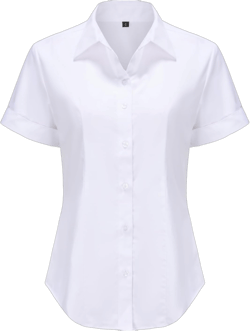 Womens Classic Fit Dress Shirt, White Button Down Shirt for Women, Wrinkle Free Collared Blouse, Dressy Casual Work Tops 3X-Large White 03