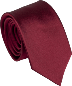 Made in Italy Men's Silk Solid Color Skinny Necktie, 2.36 Width Burgundy
