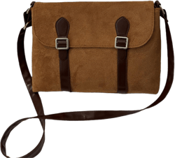 Suede Tote Bag for Women Frosted Leather Shoulder Bag Crossbody Satchel Bag with Magnetic buckle (Brown)