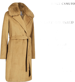Vince Camuto Winter Trench Coat Women, Wool Coats Women, Pea Coats for Women Small Camel