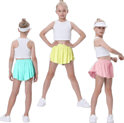 Size 7 Flowy Shorts Girls Kids Butterfly Shorts Skirt Shorts for Girls Cheer Practice Wear for Girls