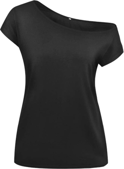 LilyCoco Women's Short Sleeve Casual Off Shoulder Tops Loose Fitted T-Shirt Blouse X-Large Black