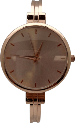 Olivia Pratt Rose Gold Big Face Minimalist Bezel Bangle Women Watch
