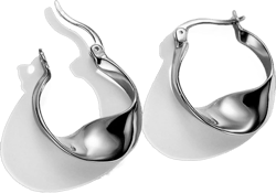 Sterling Silver Hoop Earrings for Women,14K White Gold Earrings Hypoallergenic Chunky Huggie Silver Hoops Small Fashion Dainty Earring A-black gold 0.78in
