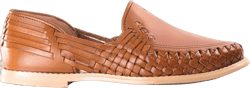 Leather Huarache - Handmade for Women - Carefuly Handcrafted Tanned with Original Aztec Woven Techniques - Traditional Mexical Shoes - Zapatos Mexicanos para Mujer - Black Loafer