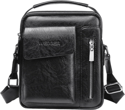 Men's Crossbody Bag Leather Tote Bag for Men Hand Bags Mens Messenger Bags Black