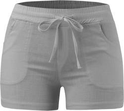 Hiking Shorts Women Casual Elastic Waist Straight Leg Stretch Fitness Workout Shorts Slim Comfy Running Short XX-Large B02 Grey