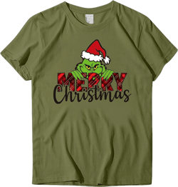 KYGABAK Grinch T-shirt Merry Christmas Men/Women Unisex Fashion T Shirt Casual Short Sleeve Cute Grinch Shirt Christmas Tee Family Shirts Women's Holiday Tshirt Party Lover Gift