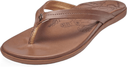 OLUKAI Honu Women's Beach Sandal, Soft & Comfortable Full-Grain Leather, Easy Slip-On Design for Everyday Fashion, Casual & Modern Style 11 Tan/Tan