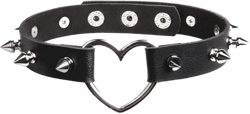 Gangel Studded Leather Choker Rock Short Necklace Rivet Adjustable Chain Hip-pop Cosplay Accessory for Women and Girls(Pack of 1) Black