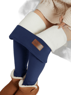 Women's Plaid Detail Fleece Lined Athletic Leggings Colanti