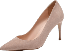 YODEKS Women's Pointed Toe High Heel Pumps Slip On Elegant Stiletto Heel Dress Shoes 11 Nude Suede