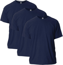 Gildan Unisex Adult Ultra Cotton T-Shirt, Style G2000, Multipack Small Navy (3-pack) 3