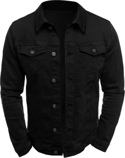 Maiyifu-GJ Men's Casual Classic Denim Jacket Slim Fit Fashion Jean Coat (black,XX-Large) XX-Large Blacka1