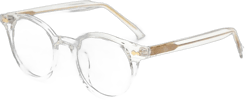 kachawoo Round Glasses Male TR90 Retro Eyeglasses For Female Resin Frame Leopard Brown Unisex transparent