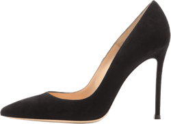 YODEKS Women's Pointed Toe High Heel Pumps 10cm Classic Stiletto Heel Suede Party Dress Shoes 7 Suede Black