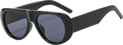 2024 Fashion Large Frame Retro Sunglasses Male UV Resistant Oval Female Minimalist Style Pilot Sun Glasses N45 Black