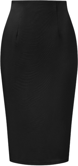 Allegra K Women's Elegant High Wasit Split Hem Work Bodycon Pencil Skirt Black X-Large