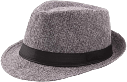 Fedora Hat for Men Classic Manhattan Mens Fedora Hat with Band Casual Jazz Cap Womens Short Brim Panama Cap Curly