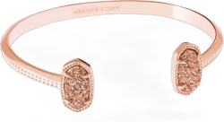 Kendra Scott Elton Cuff Bracelet for Women, Fashion Jewelry ROSE GOLD - ROSE GOLD DRUSY