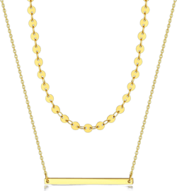 Jewenova 14k Gold Plated Adjustable Layered Choker Necklace Paperclip Chain Dainty Pendant Necklace Set Long Necklaces for Women Trendy Gold Jewelry Gifts for Women