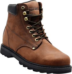 EVER BOOTS "Tank" Men's Soft Toe Oil Full Grain Leather Work Boots Construction Size 12D(M) DRKBROWN