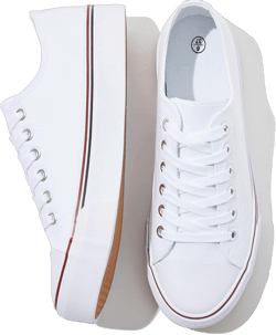 FRACORA Womens White Canvas Sneakers Low Top Lace Up Canvas Shoes Fashion Comfortable 9 Women/7 Men White
