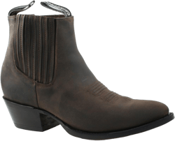 Grinders Men's Maverick Brown Genuine Leather Ankle Boot Western Cowboy Boots 10 Women/8 Men Brown