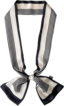 Mulberry hair ribbon Light weight Silk Scarf set fashion for women hair chic stylish neckerchief Head Scarf Wraps Stripe