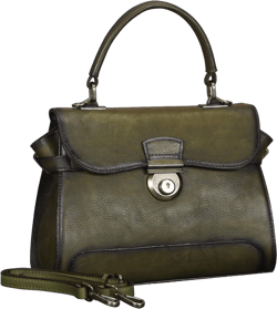 Genuine Leather Purses and Handbags for Women Vintage Real Leather Shoulder Bag Crossbody Purses Satchel Bag with Strap Dark Green